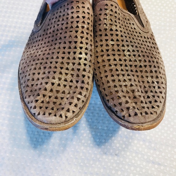 Trask Ali perf pewter metallic suede shoes - Picture 5 of 8